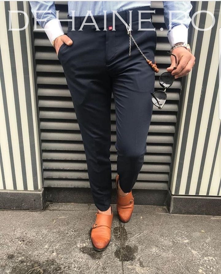 Pantaloni barbati eleganti bleumarin ZR A3625 2023 ❤️ Pret Super dehaine.ro imagine noua 2022