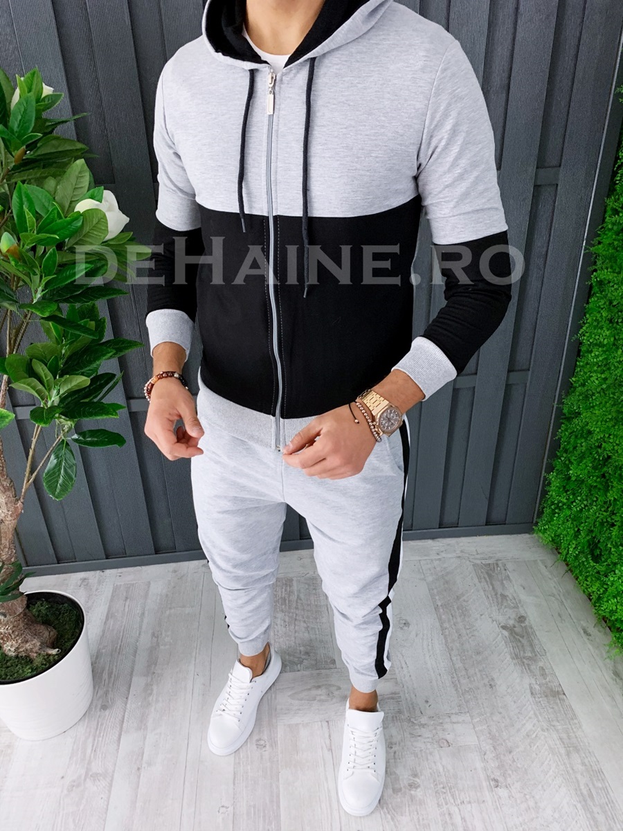 Trening barbati slim fit pantaloni + hanorac zr a6906 o2.4.3