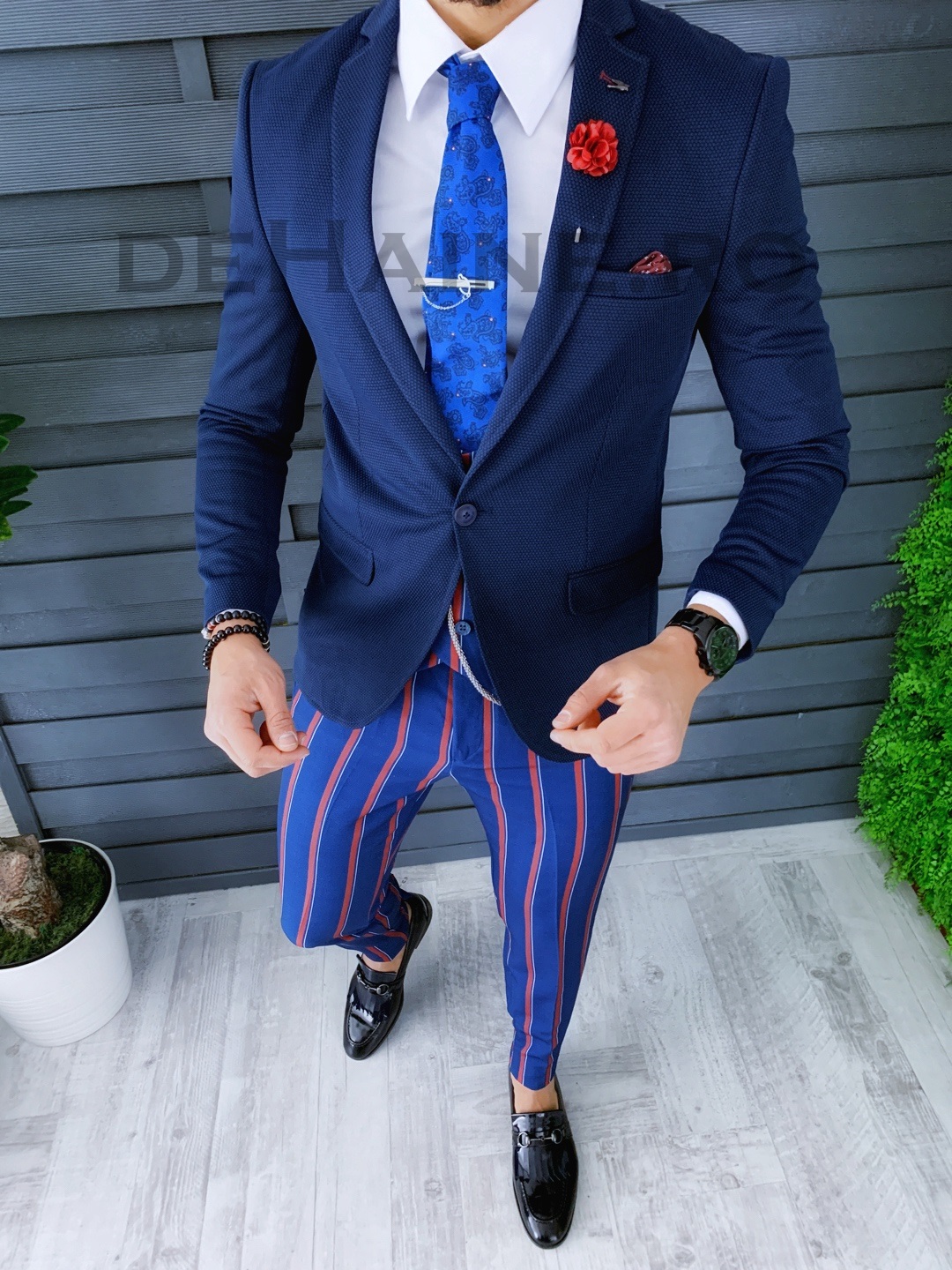 Sacou barbati slim fit A8814 84-5 E 2023 ❤️ Pret Super dehaine.ro imagine noua 2022