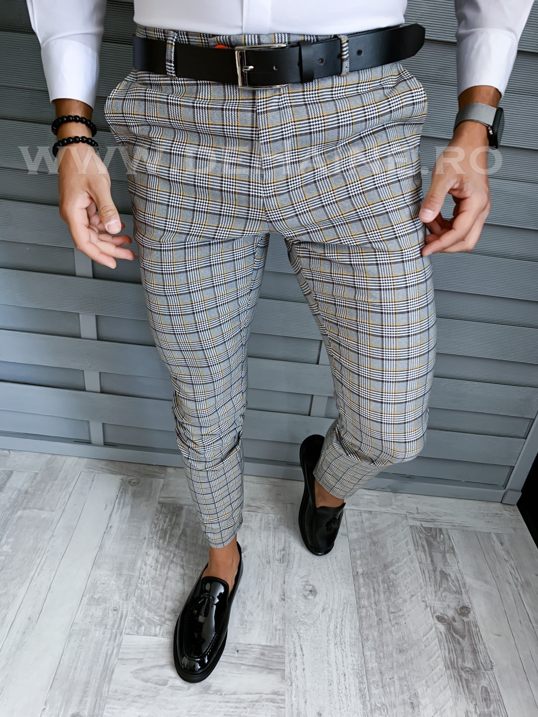 Pantaloni barbati eleganti in carouri B1740 b5-4 E 128-3* 2023 ❤️ Pret Super dehaine.ro imagine noua 2022