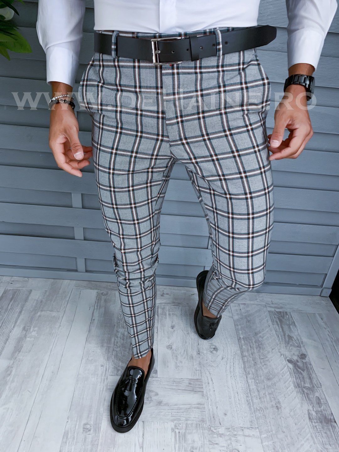 Pantaloni barbati eleganti in carouri B1922 B5-5 2023 ❤️ Pret Super dehaine.ro imagine noua 2022
