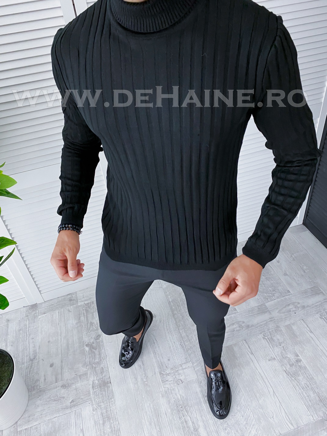 Helanca barbati slim fit neagra B2736 N1-5.6* E