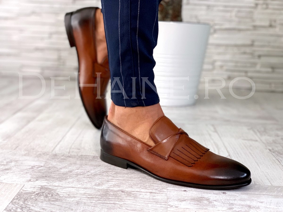 Pantofi barbati din piele naturala cu mici defecte R2193