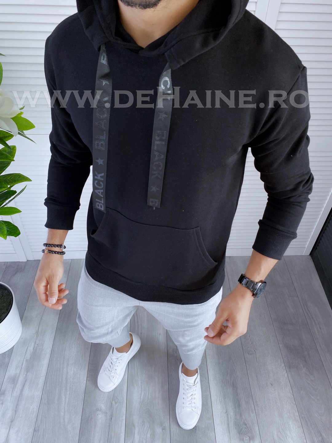 Hanorac barbati slim fit negru k265 41-5