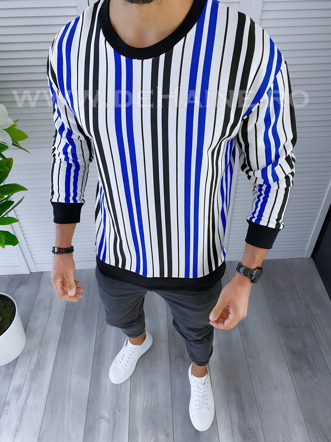Bluza barbati slim fit albastra k352 20.3-1.2 e