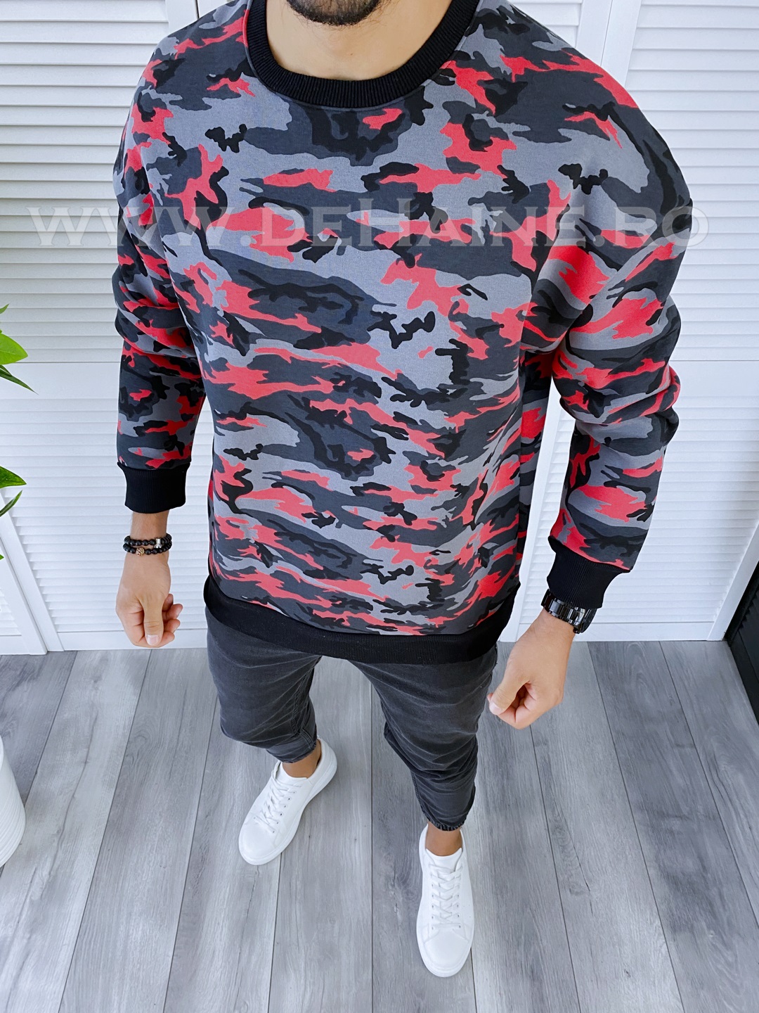 Bluza barbati oversize camuflaj k347 i12-5