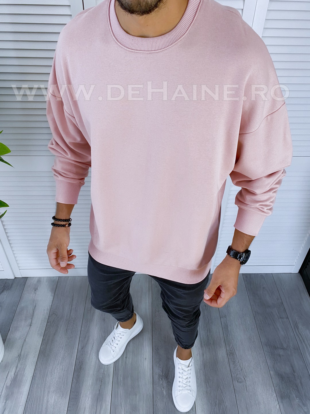 Bluza barbati oversize roz k298 15.4-1.2.3