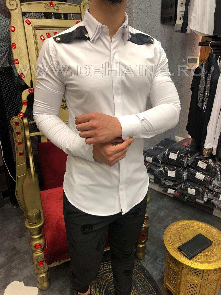 Camasa barbati alba slim fit pentru evenimente b5735 6-5