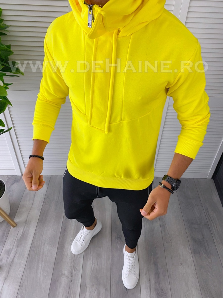 Hanorac barbati slim fit galben k322 o3-4.1 e
