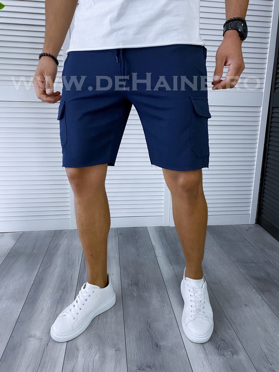 Pantaloni scurti de trening bleumarin b5842 x20-3