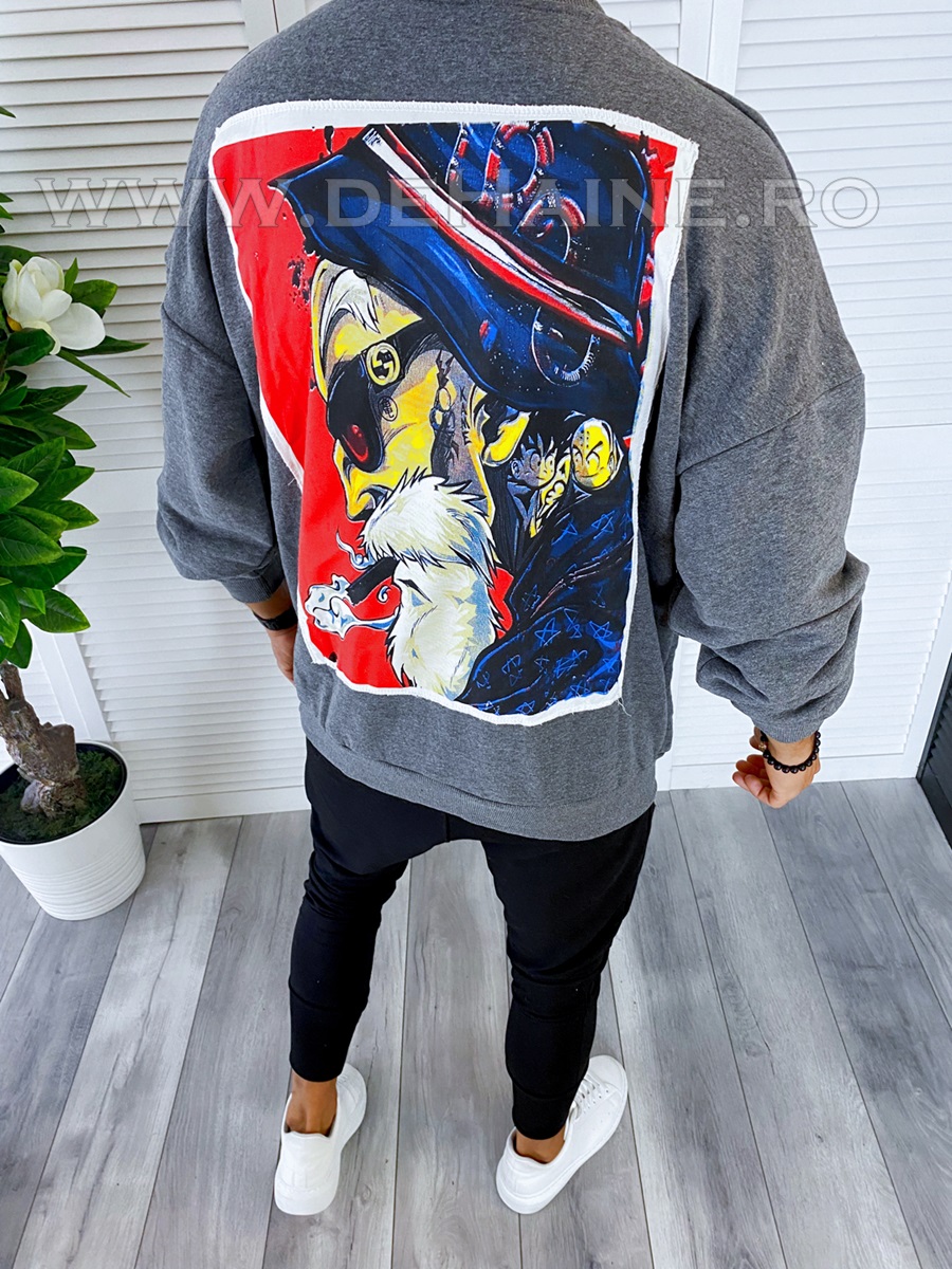 Bluza barbati oversize gri k298 40.1-1.2.3