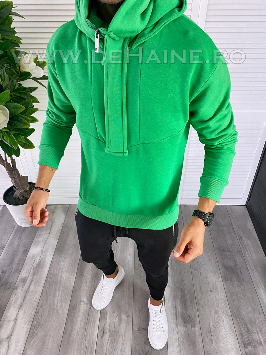 Hanorac barbati slim fit verde k322 27.3-1.2.3
