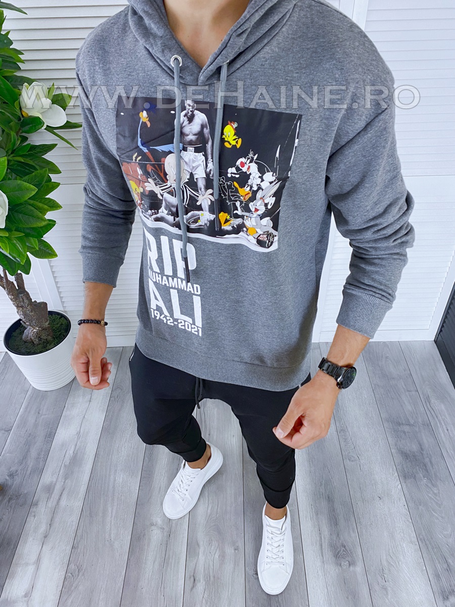 Hanorac barbati slim fit gri k367 o1-2.3