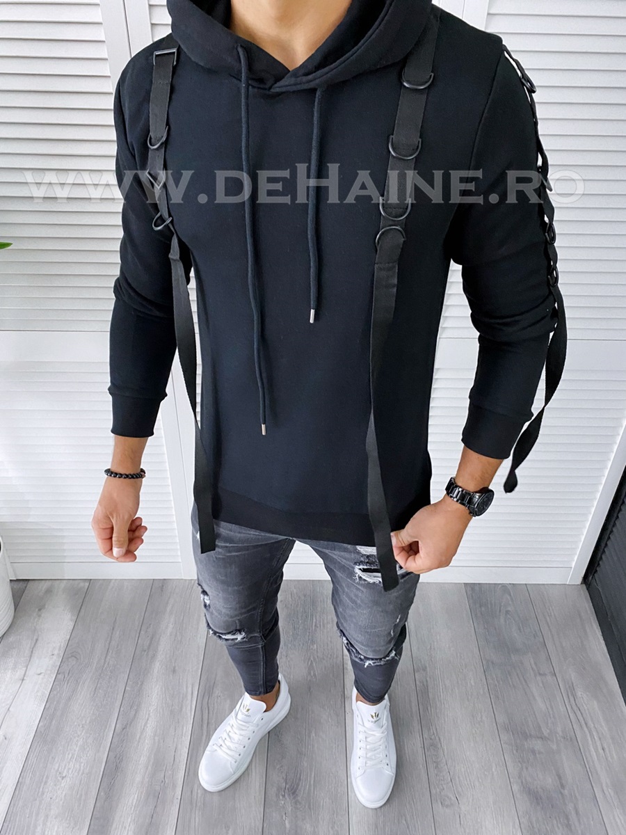 Hanorac barbati negru slim fit 2728 i4-3