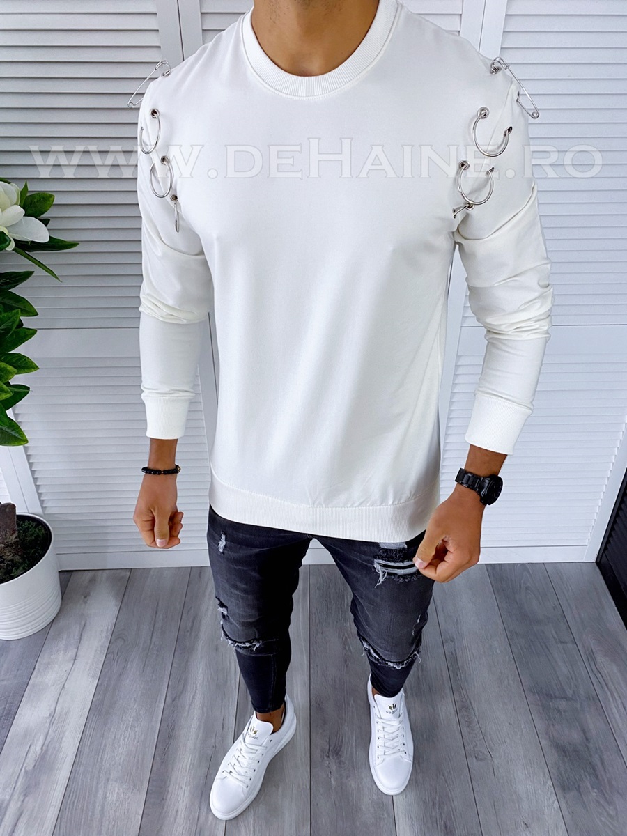 Bluza barbati slim fit alba premium zr 2530 97-5