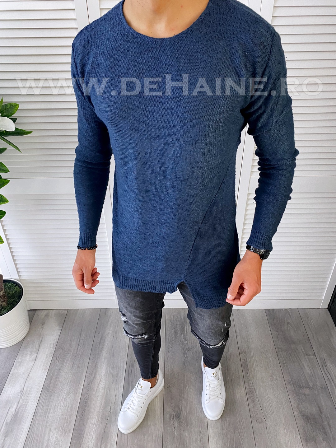 Bluza barbati bleumarin slim fit t3659 i2-5