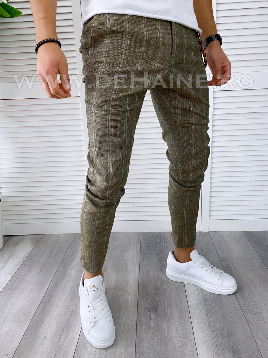 Pantaloni barbati casual regular fit in dungi B1858 10-2 e* 2023 ❤️ Pret Super dehaine.ro imagine noua 2022