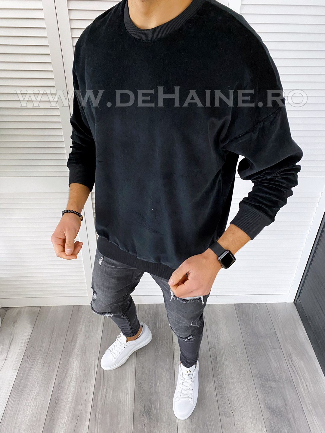 Bluza barbati neagra slim fit k476 o2-4.3