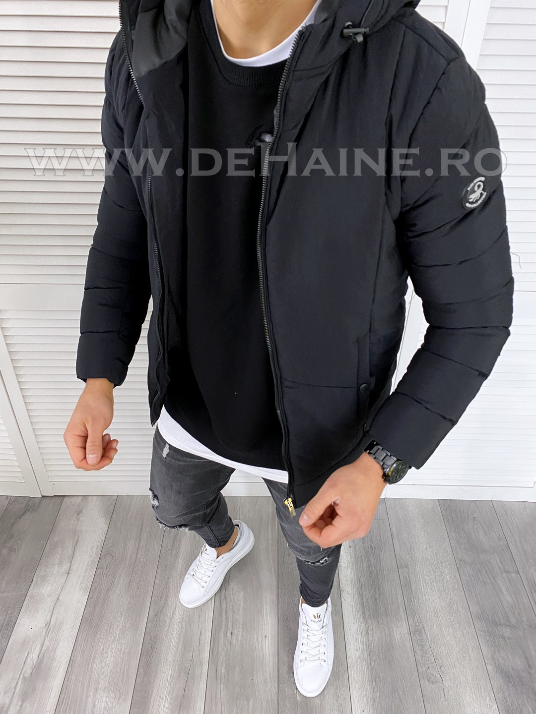 Geaca barbati neagra de iarna 3503 z15-1