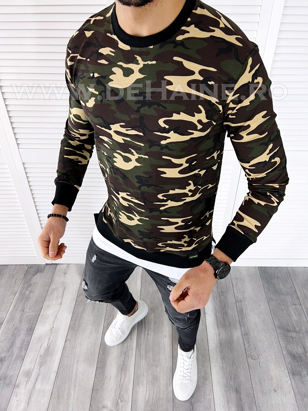 Bluza barbati camuflaj slim fit b6826 98-1