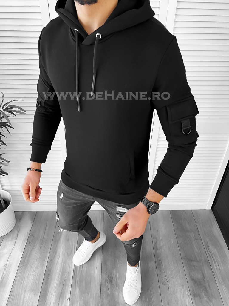 Hanorac barbati slim fit negru m2649 41.4-3