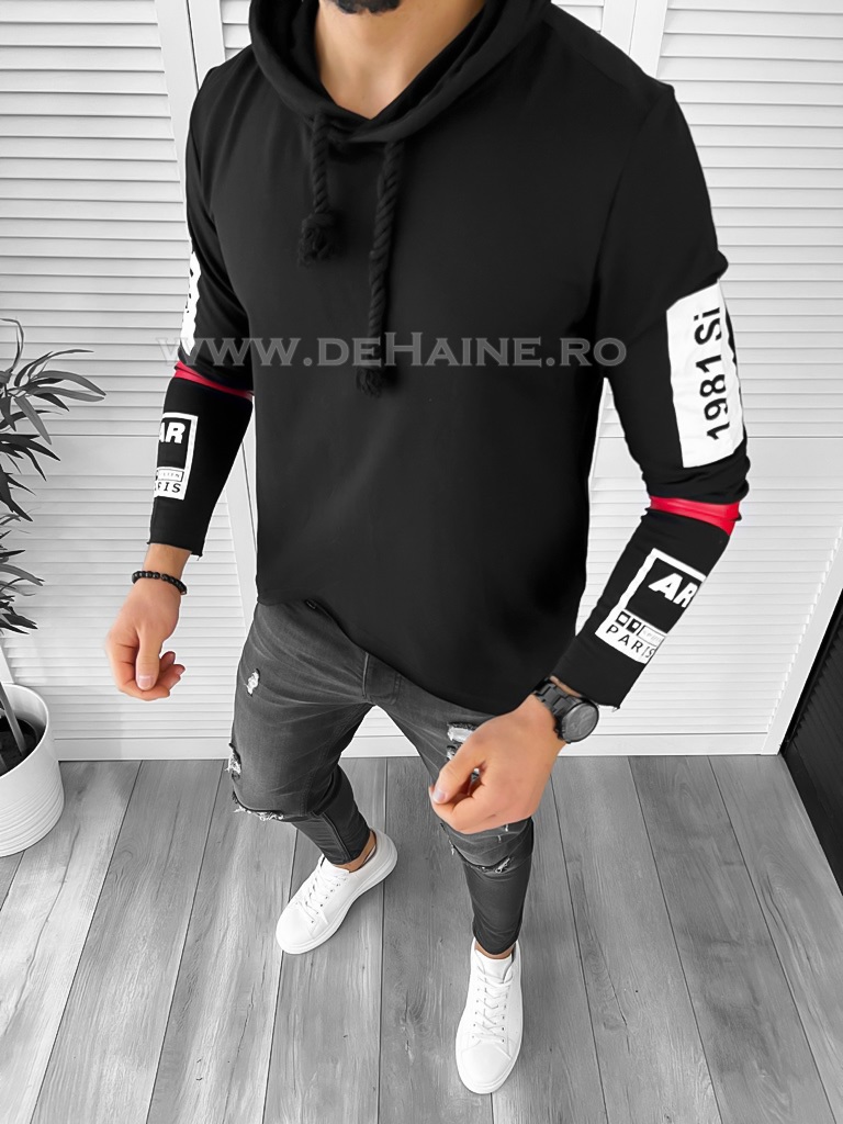 Hanorac barbati slim fit negru d112 39-2