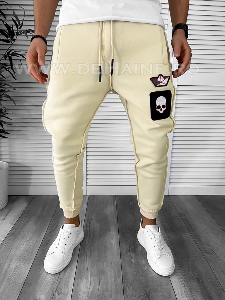 Pantaloni de trening bej conici k210 o3-2.2
