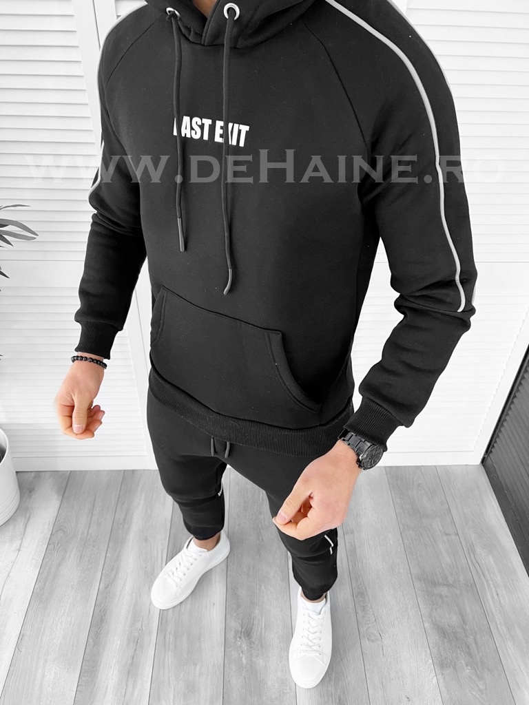 Hanorac barbati slim fit negru k212 