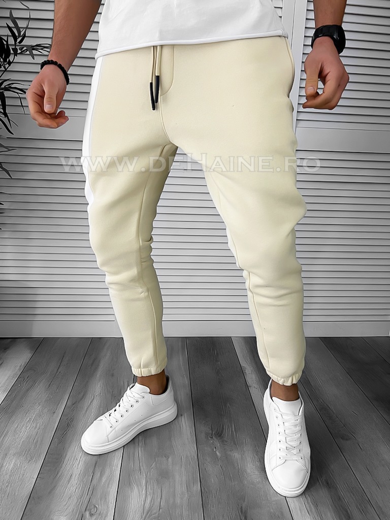 Pantaloni de trening bej conici k195 o2-4.2