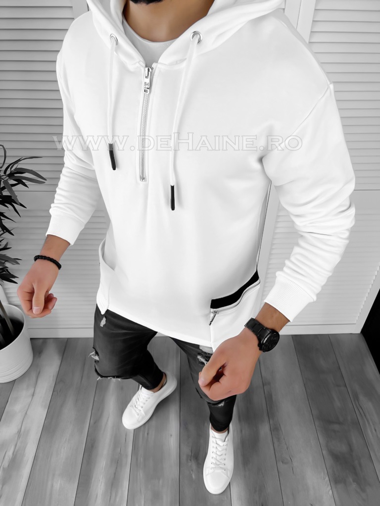 Hanorac barbati slim fit alb k177 n13-3*