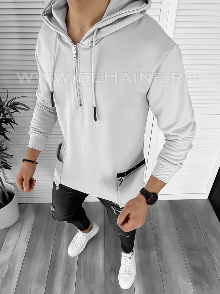 Hanorac barbati gri slim fit k177 n13-3*