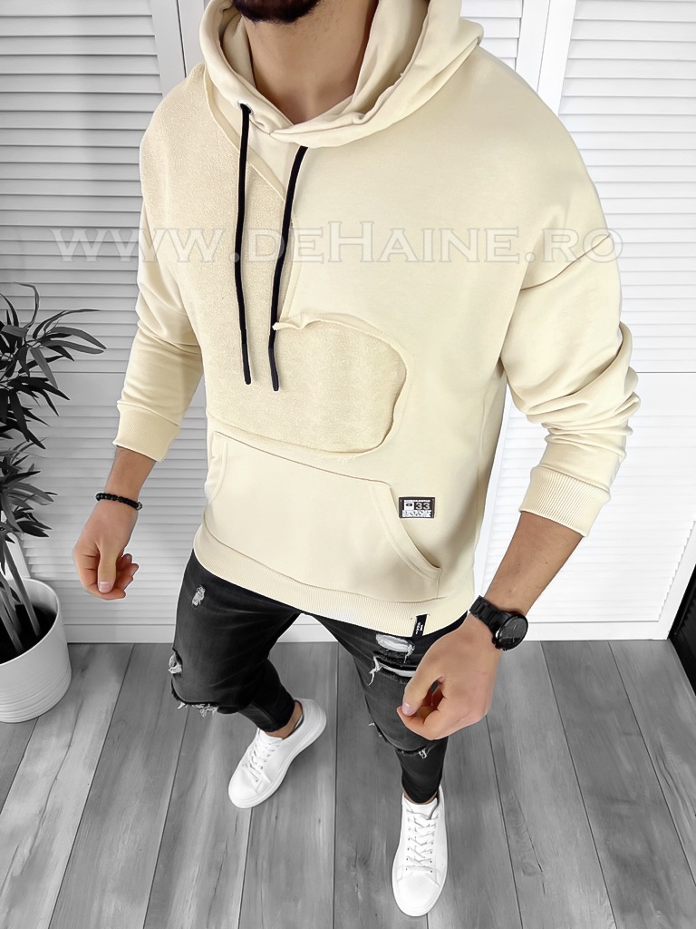 Hanorac barbati slim fit bej k004 n15-2*