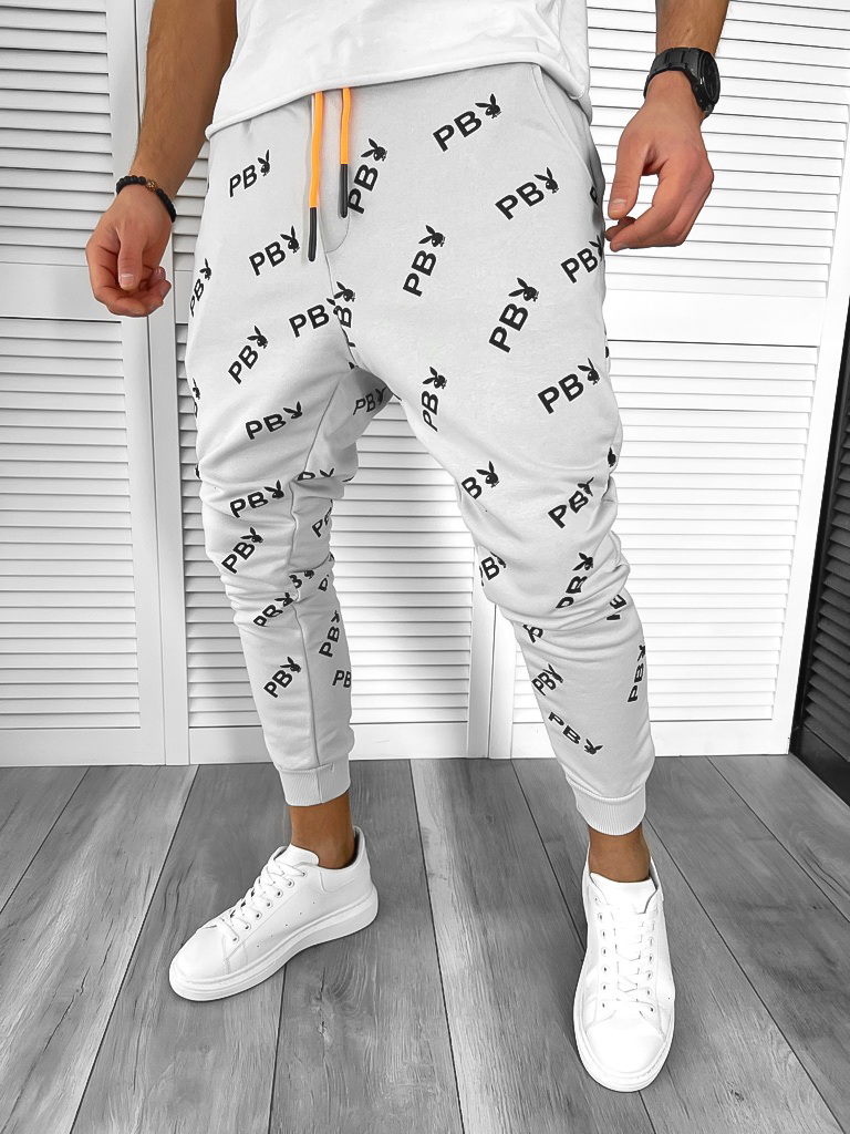 Pantaloni de trening gri conici k019 i7-4*