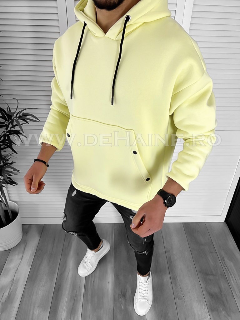 Hanorac barbati galben slim fit k191 83-3.2 e
