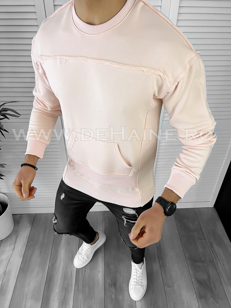 Hanorac barbati roz pudra slim fit k151 27-2.3 e 124-5