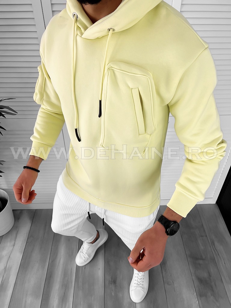 Hanorac barbati galben slim fit k170 i8-5 e