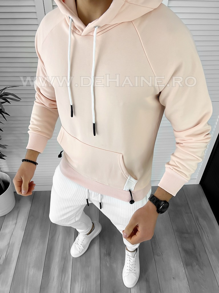 Hanorac barbati roz pudra slim fit k188 85-3.2