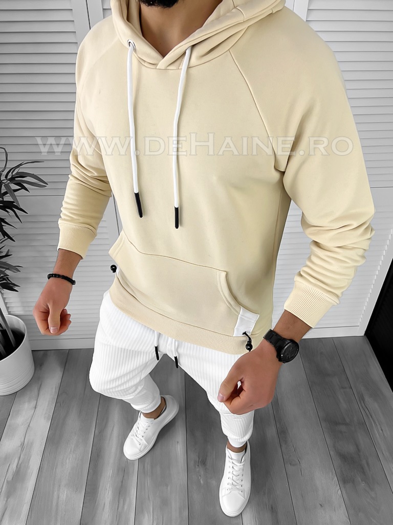 Hanorac barbati bej slim fit k188 98-5*