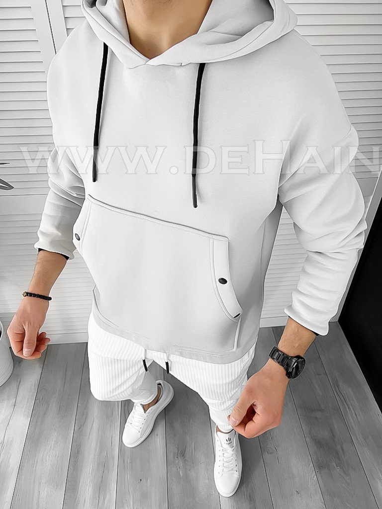 Hanorac barbati gri slim fit k191 o1-5.1