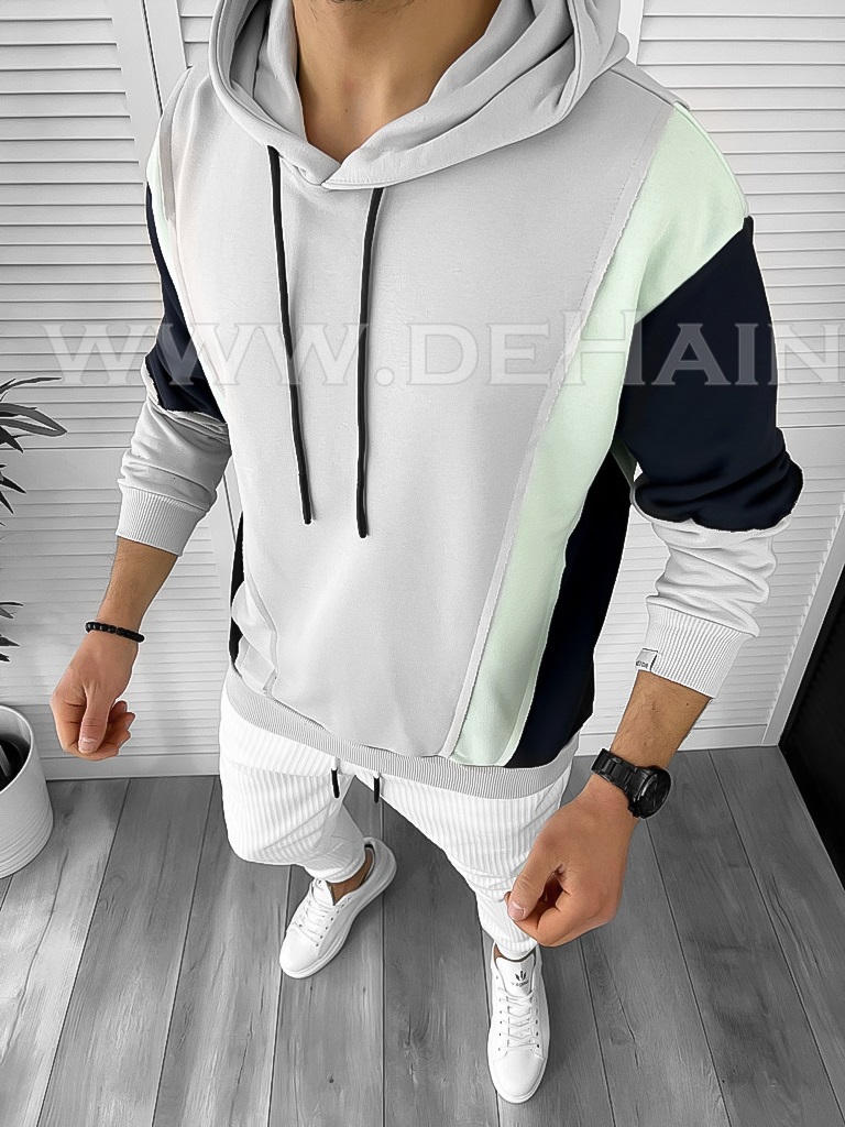 Hanorac barbati gri slim fit k154 o3-6.3