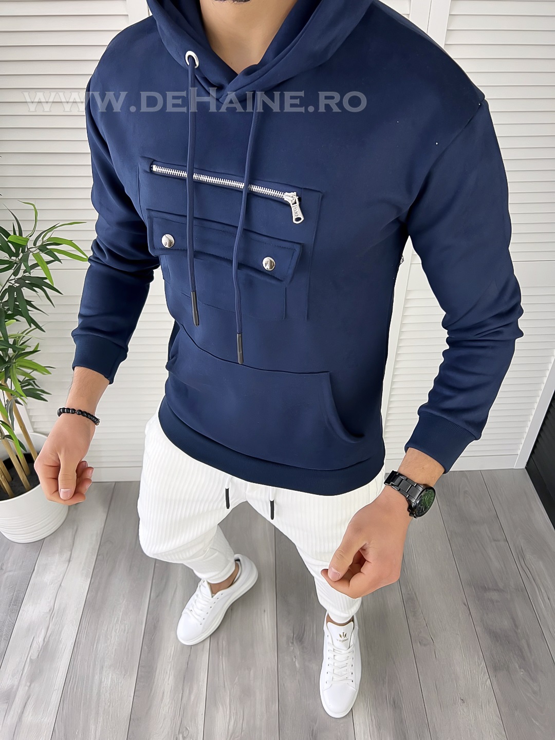 Hanorac barbati slim fit bleumarin k147 n1-1.3