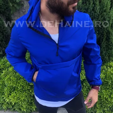 Jacheta barbati de toamna albastra din fas subtire B2370 O4-2