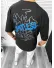 Tricou barbati negru, cu imprimeu pe spate, oversize 11814 D3-4.2