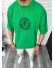 Tricou barbati verde, cu imprimeu pe spate, oversize 11814 22A-2.3