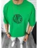 Tricou barbati verde, cu imprimeu pe spate, oversize 11814 22A-2.3