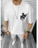 Tricou barbati alb, cu imprimeu pe spate, oversize 11816 22A-4.2