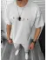 Tricou barbati gri, cu imprimeu pe spate, oversize Y029 24-4.3
