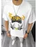 Tricou barbati alb, cu imprimeu, oversize Y171 24-4.1