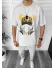 Tricou barbati gri, cu imprimeu, oversize Y171 22A-2.2