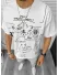 Tricou barbati alb, cu imprimeu, oversize Y181 22A-4.3